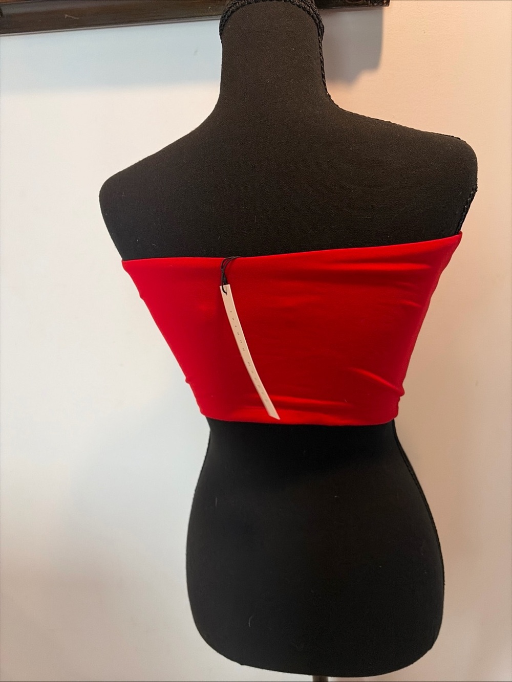 susana monaco Strapless Crop top Perfect Red Summer Festival Vacation Tube Top - Picture 5 of 9